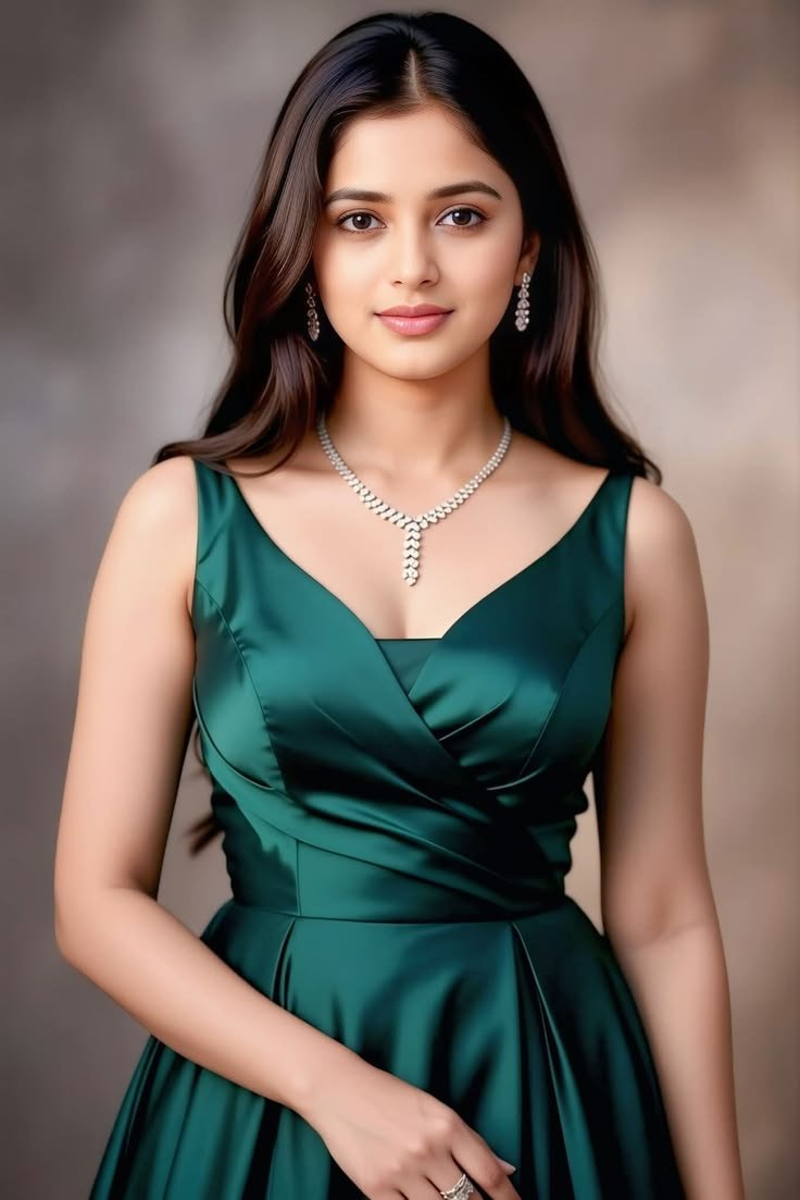 Diamond necklace and drop earrings, styled